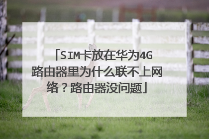SIM卡放在华为4G路由器里为什么联不上网络？路由器没问题