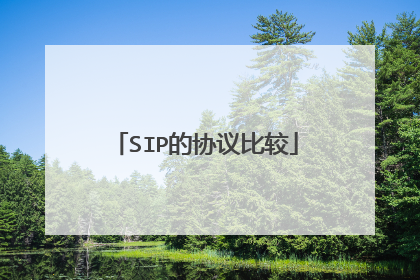SIP的协议比较