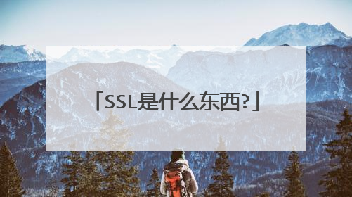 SSL是什么东西?