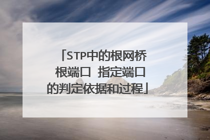 STP中的根网桥 根端口 指定端口的判定依据和过程