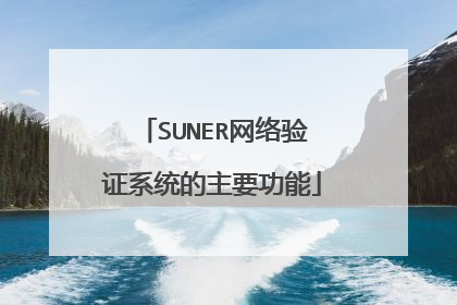 SUNER网络验证系统的主要功能