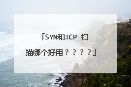 SYN和TCP 扫描哪个好用？？？？