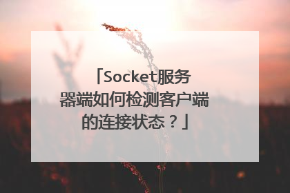 Socket服务器端如何检测客户端的连接状态？