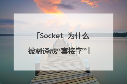 Socket 为什么被翻译成“套接字”