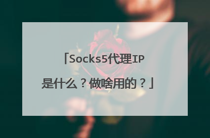 Socks5代理IP是什么?做啥用的?