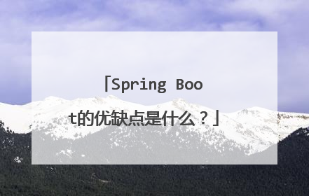 Spring Boot的优缺点是什么?