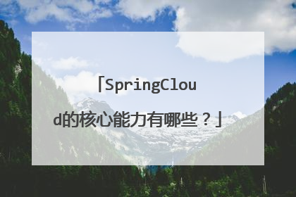 SpringCloud的核心能力有哪些？