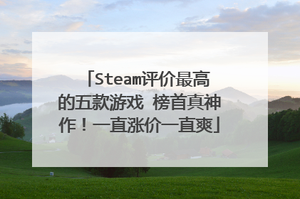 Steam评价最高的五款游戏 榜首真神作！一直涨价一直爽