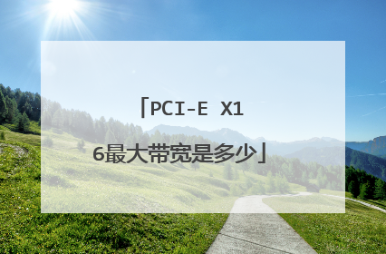 PCI-E X16最大带宽是多少