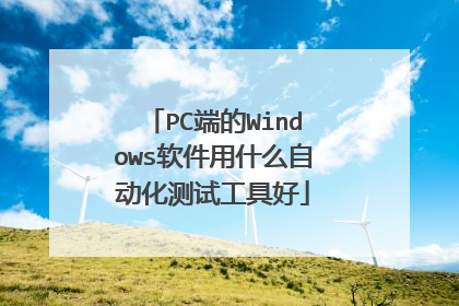 PC端的Windows软件用什么自动化测试工具好