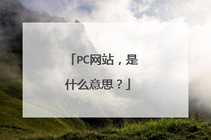 PC网站，是什么意思？