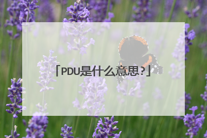 PDU是什么意思?