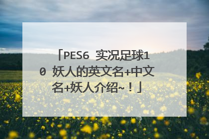 PES6 实况足球10 妖人的英文名+中文名+妖人介绍~!