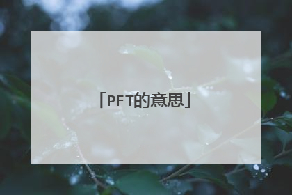 PFT的意思