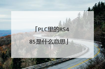 PLC里的RS485是什么意思