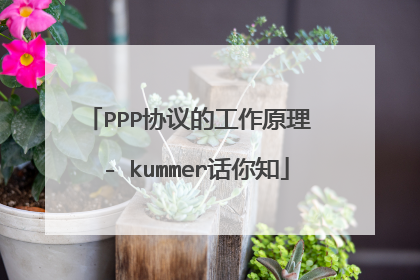 PPP协议的工作原理 - kummer话你知