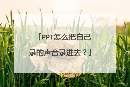 PPT怎么把自己录的声音录进去?