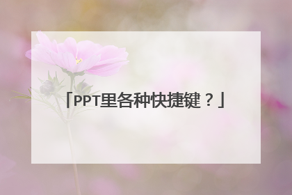 PPT里各种快捷键？