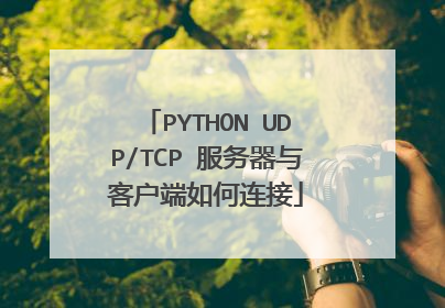 PYTHON UDP/TCP 服务器与客户端如何连接