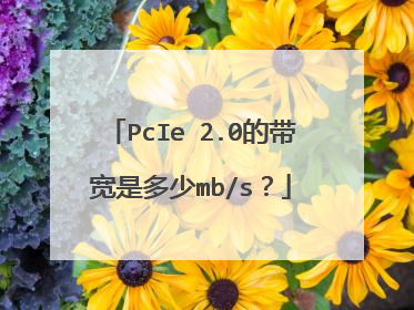 PcIe 2.0的带宽是多少mb/s？