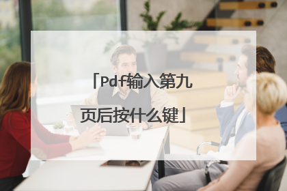 Pdf输入第九页后按什么键