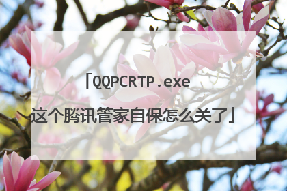 QQPCRTP.exe 这个腾讯管家自保怎么关了