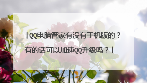 QQ电脑管家有没有手机版的？有的话可以加速QQ升级吗？