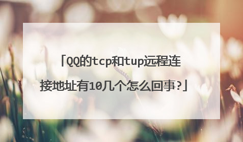 QQ的tcp和tup远程连接地址有10几个怎么回事?