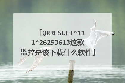 QRRESULT^111^26293613这款监控是该下载什么软件