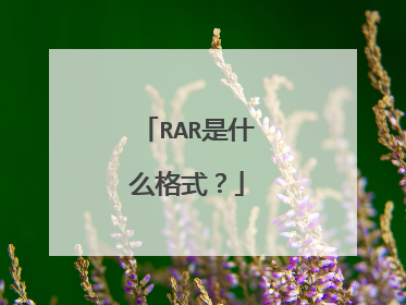 RAR是什么格式?