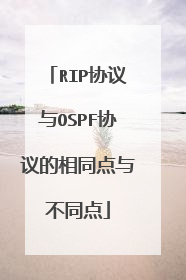 RIP协议与OSPF协议的相同点与不同点