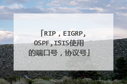 RIP，EIGRP,OSPF,ISIS使用的端口号，协议号