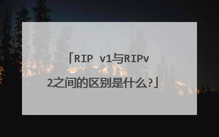 RIP v1与RIPv2之间的区别是什么?