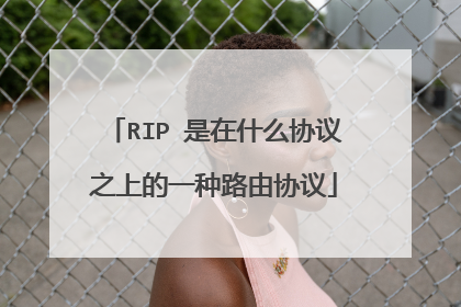 RIP 是在什么协议之上的一种路由协议