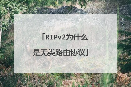 RIPv2为什么是无类路由协议