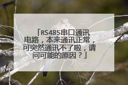 RS485串口通讯电路，本来通讯正常，可突然通讯不了啦，请问可能的原因？