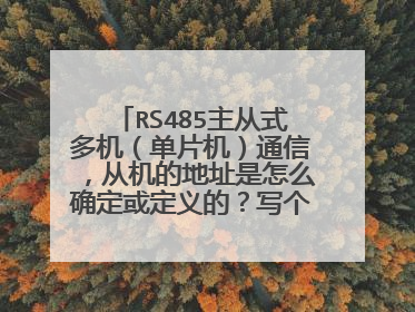 RS485主从式多机(单片机)通信,从机的地址是怎么确定或定义的?写个类似程序看看
