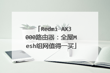 Redmi AX3000路由器：全屋Mesh组网值得一买