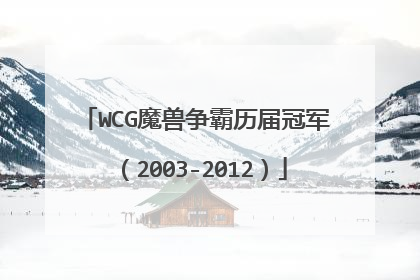 WCG魔兽争霸历届冠军（2003-2012）