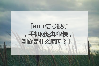 WIFI信号很好,手机网速却很慢,到底是什么原因?