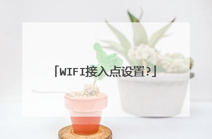 WIFI接入点设置?