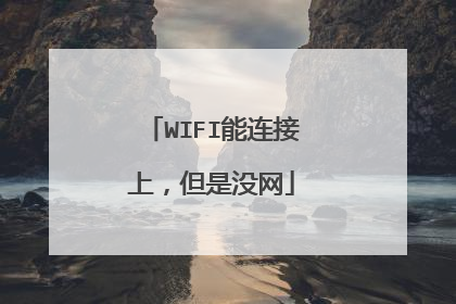 WIFI能连接上，但是没网