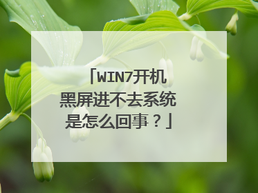 WIN7开机黑屏进不去系统是怎么回事?