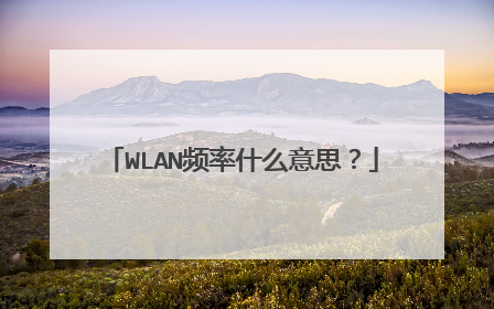 WLAN频率什么意思？
