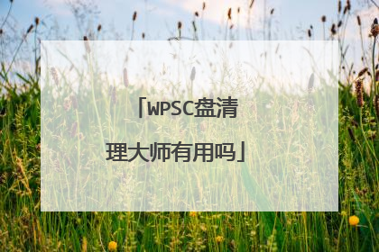WPSC盘清理大师有用吗
