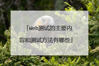 Web测试的主要内容和测试方法有哪些