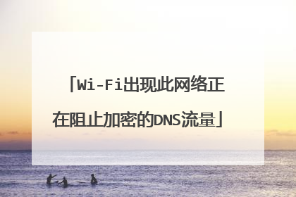Wi-Fi出现此网络正在阻止加密的DNS流量