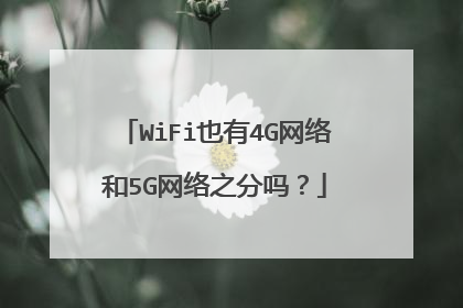 WiFi也有4G网络和5G网络之分吗？