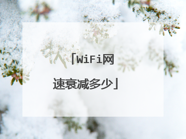 WiFi网速衰减多少