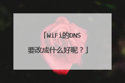 WiFi的DNS要改成什么好呢?